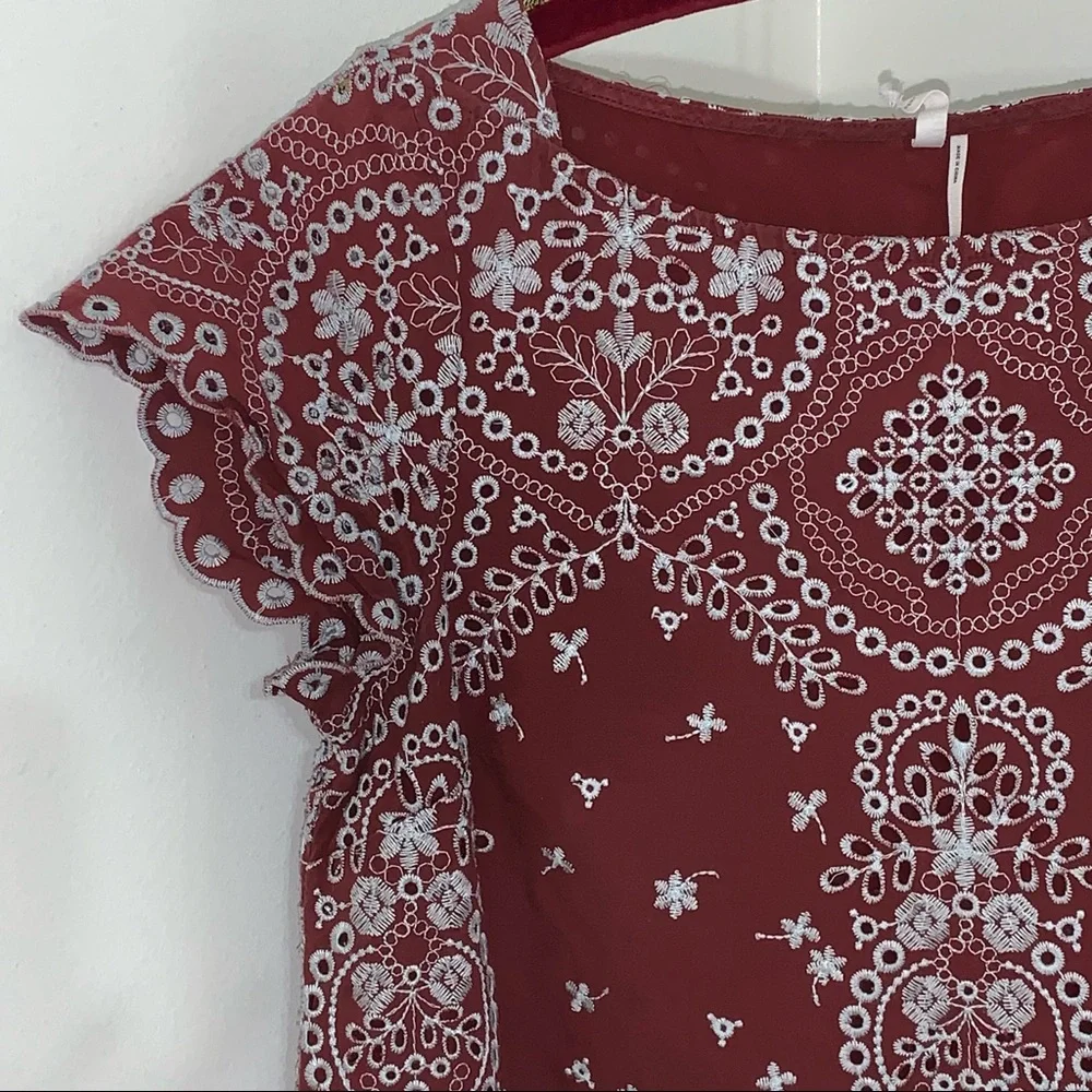 Anthropologie Feather Bone Ynez Eyelet Tunic Dress - Picture 5 of 10